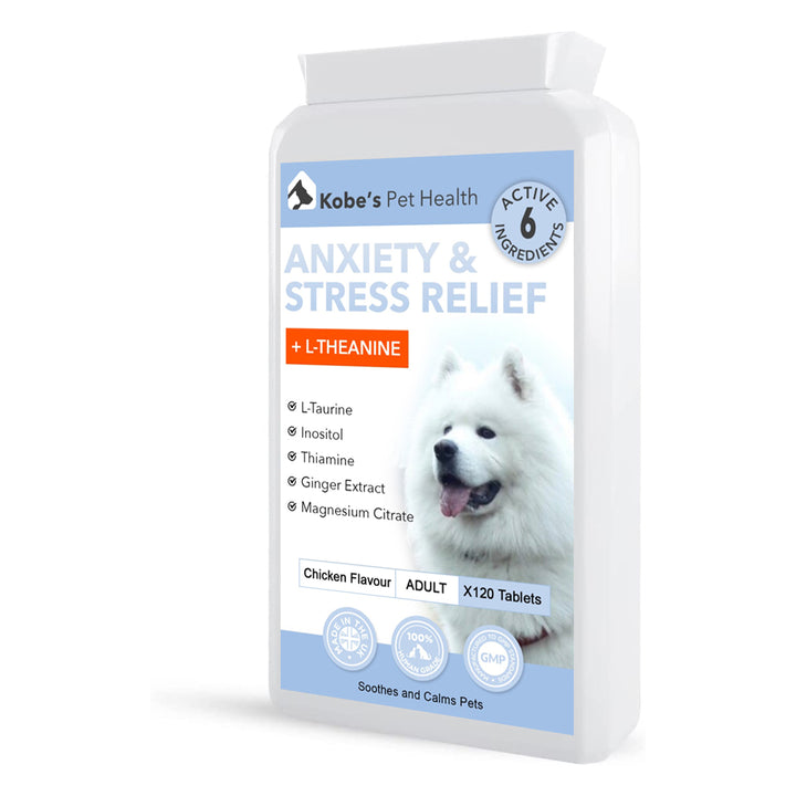 Natural calming pills for dogs | Calming aids for hyper dogs | Anxiety and stress relief - 120 Capsules (Final)