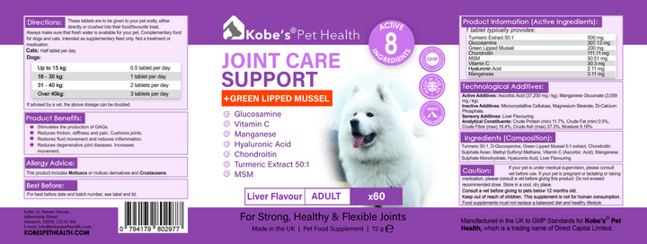 Pet joint Supplement | supplements for joints in dogs | Joint health care for dogs - 60 Tablets (Trial)