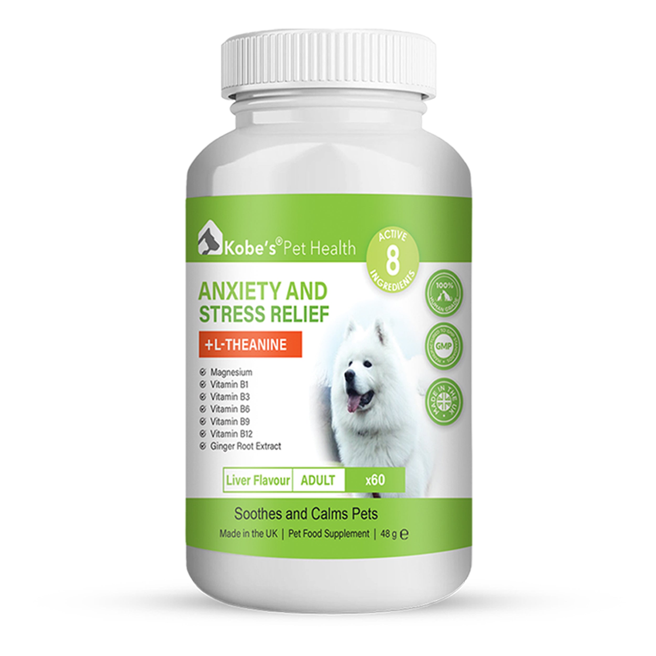 Natural calming pills for dogs | Calming aids for hyper dogs | Anxiety and stress relief - 60 Capsules (Final)